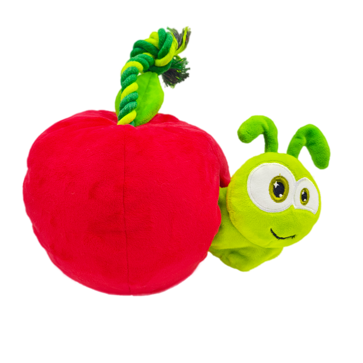 Delightful Apple-Shaped Plush Dog Toy Interactive Treat Hiding Puzzle with Squeakers, Perfect for Enriching Play Sessions