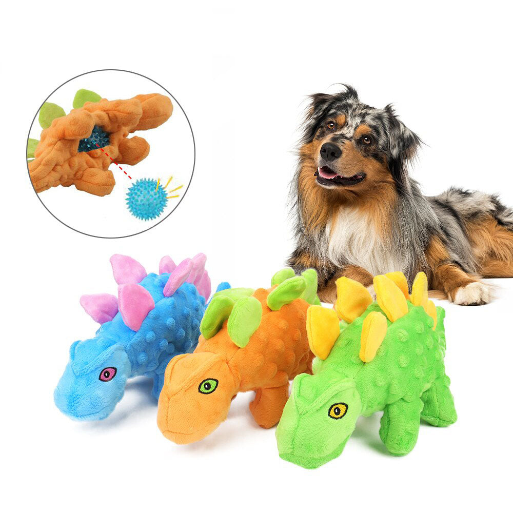 Squeaky Dog Toy for Aggressive Chewer, Tough Plush Dog Toys for Large Dogs, Crinkle Interactive Puppy Dog Toys for Small Medium Dogs