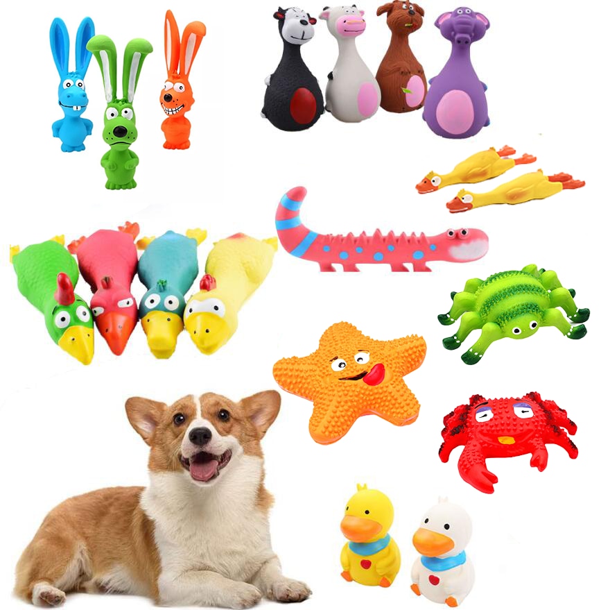 Dog Chew Toys Aggressive Chewers - Puppy Teething Chew Toy Extra Durable Dog Toys for Small Medium Large Breeds Include Squeaky Balls Teeth Brush Rubber Chew Toys Interactive Play