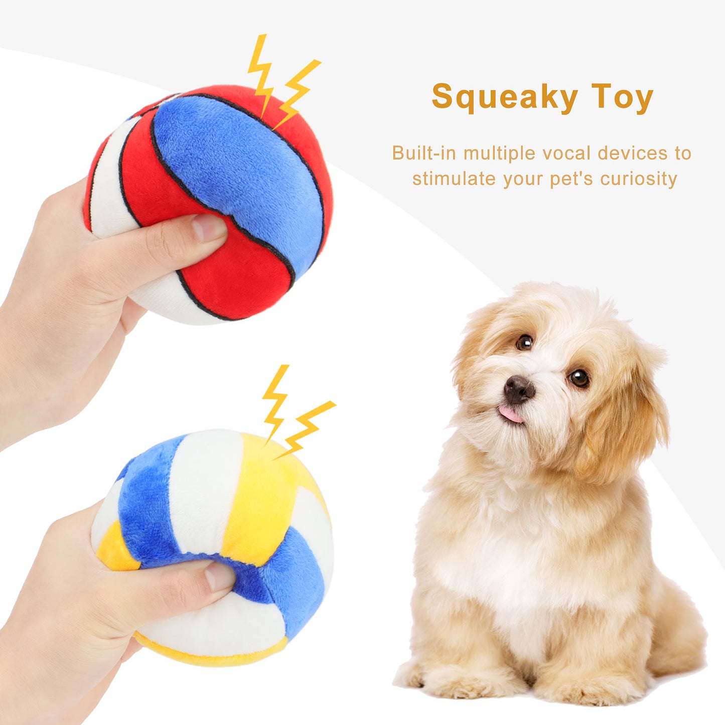 Dog Squeaky Toys Cute Stuffed Plush Fruits Snacks and Vegetables Dog Toys for Puppy Small Medium Dog Pets