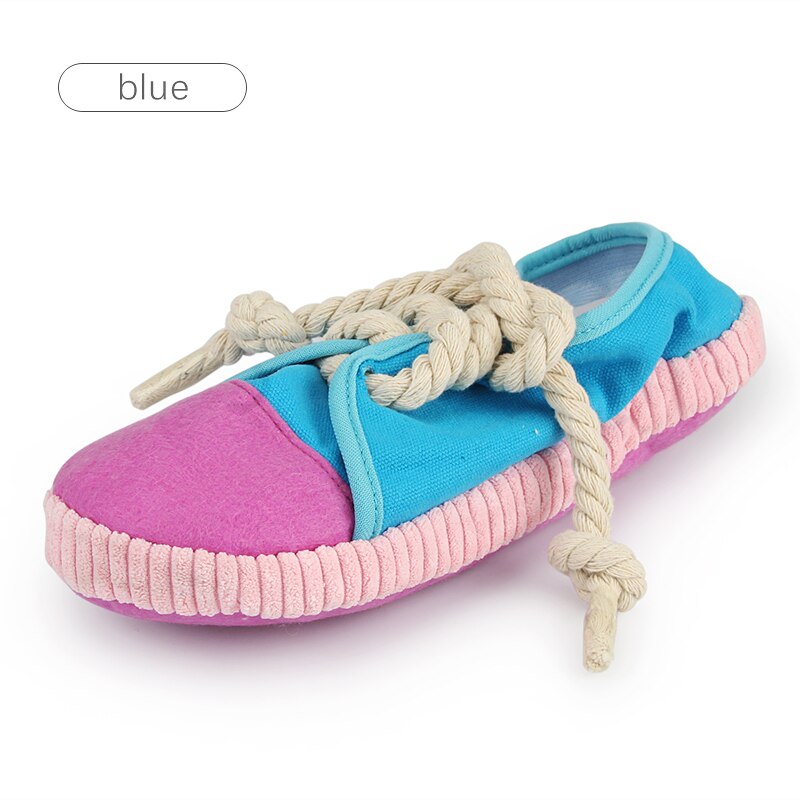 Dog Shoe Chew Toys Puppy Chew Shoe Dog Chew Toy Sandal Durable Dog Squeaky Mini Sneakers Shoes Decoy Sandal Squeaky Chews Plush Shoes Toys for Dogs