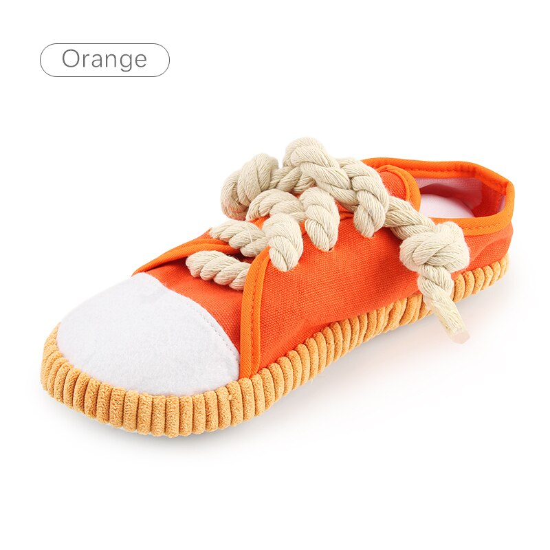 Dog Shoe Chew Toys Puppy Chew Shoe Dog Chew Toy Sandal Durable Dog Squeaky Mini Sneakers Shoes Decoy Sandal Squeaky Chews Plush Shoes Toys for Dogs