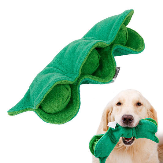 Pea Pod Interactive Dog Toy – Snuffle Toy with Squeakers – Hide Treats Food Puzzle – Small Medium Large Size – Puppy Teeth Cleaner – Chew Resistant Durable Safe for Aggressive Chewers